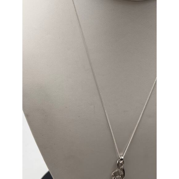 Kay Jewelers Sterling Silver and Diamond Infinity Knot Pendant Necklace - Picture 3 of 10